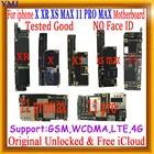Материнская плата без Face ID для iPhone 11 PRO MAX X XS XR XS MAX, логическая материнская плата без идентификационной учетной записи с системной пластиной чипов 64 Гб 128 ГБ