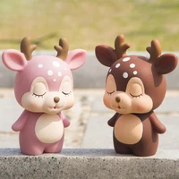 50 hot sales cartoon cute deer shape piggy bank money box coin storage container kids gift