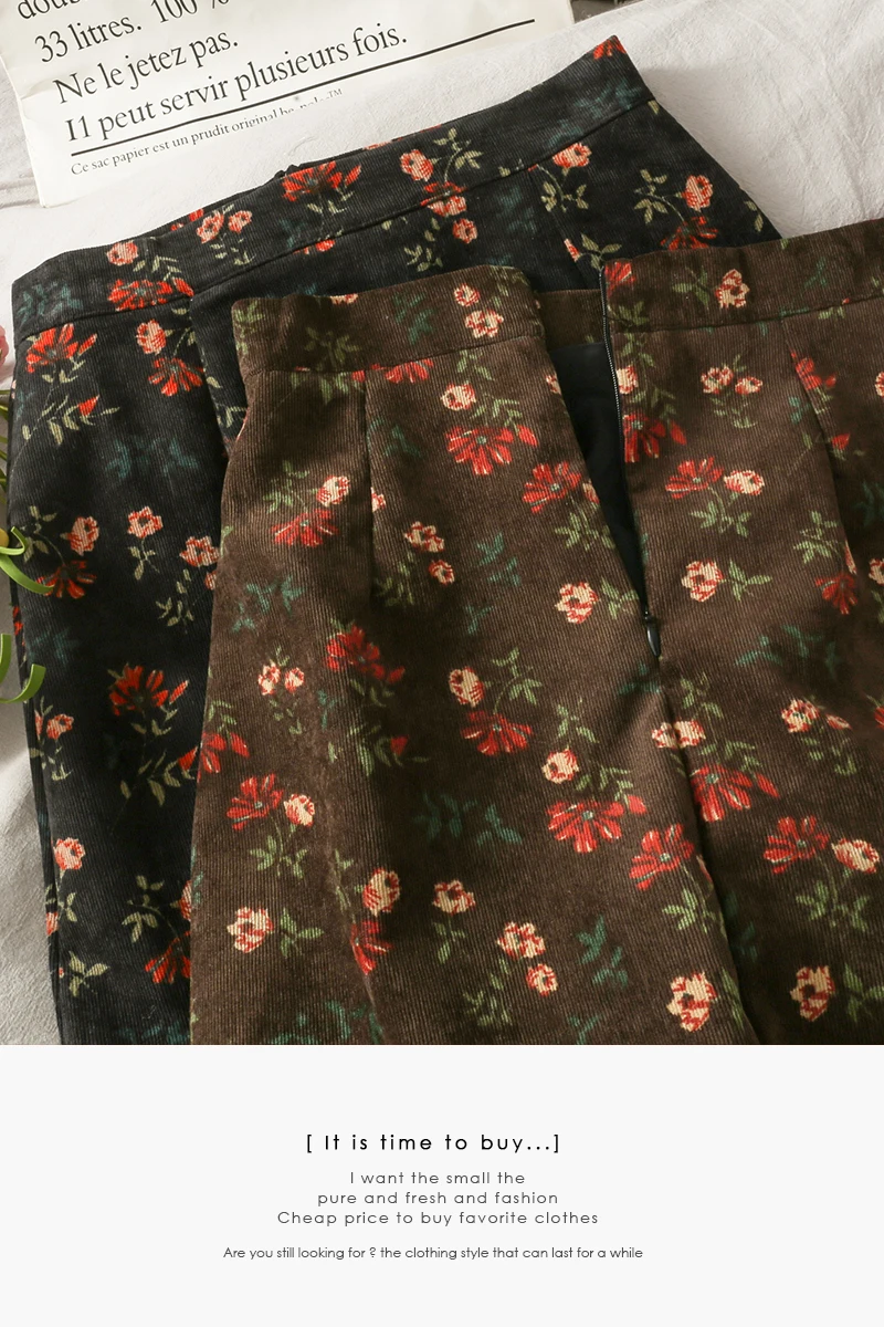 

Women A-line Skirts High Elastic Waist Flowers Print Slim Mini Skirt Spring Or Autumn New Female Clothes Korean Fashion