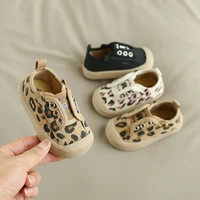 infant toddler shoes autumn girls boys casual canvas shoes children soft bottom non slip leopard kids baby first walkers shoes