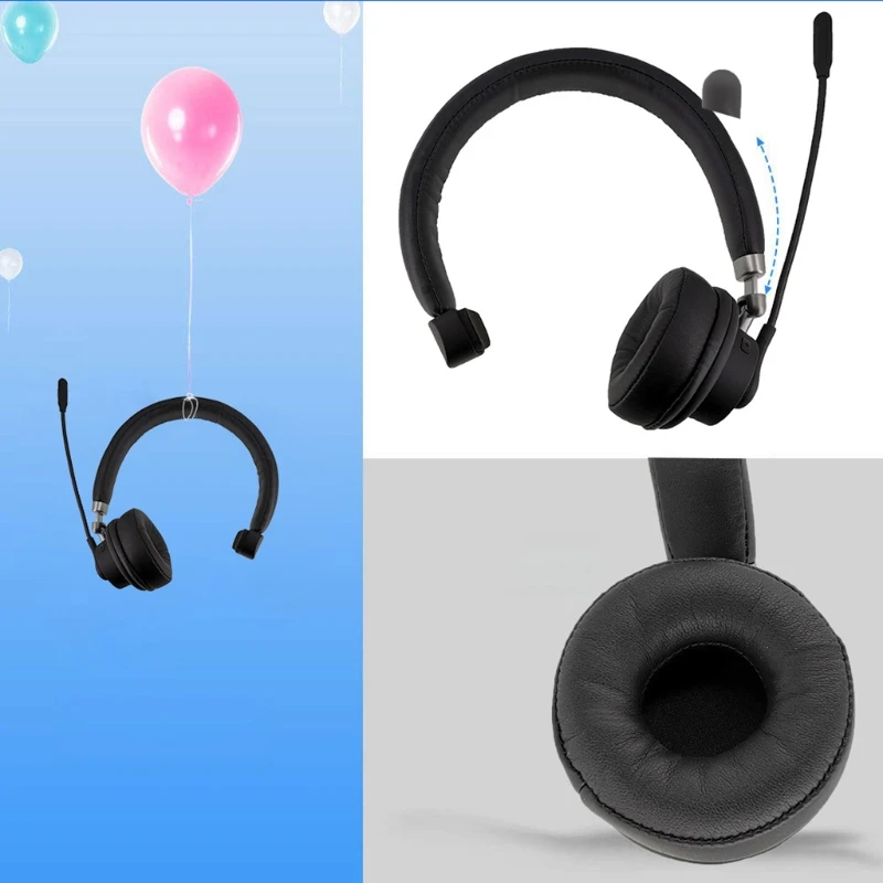

Bluetooth Headset with Noise Canceling Microphone V5.0 Earphone Wireless Headphone with Mic Mute for Car Driver Office B