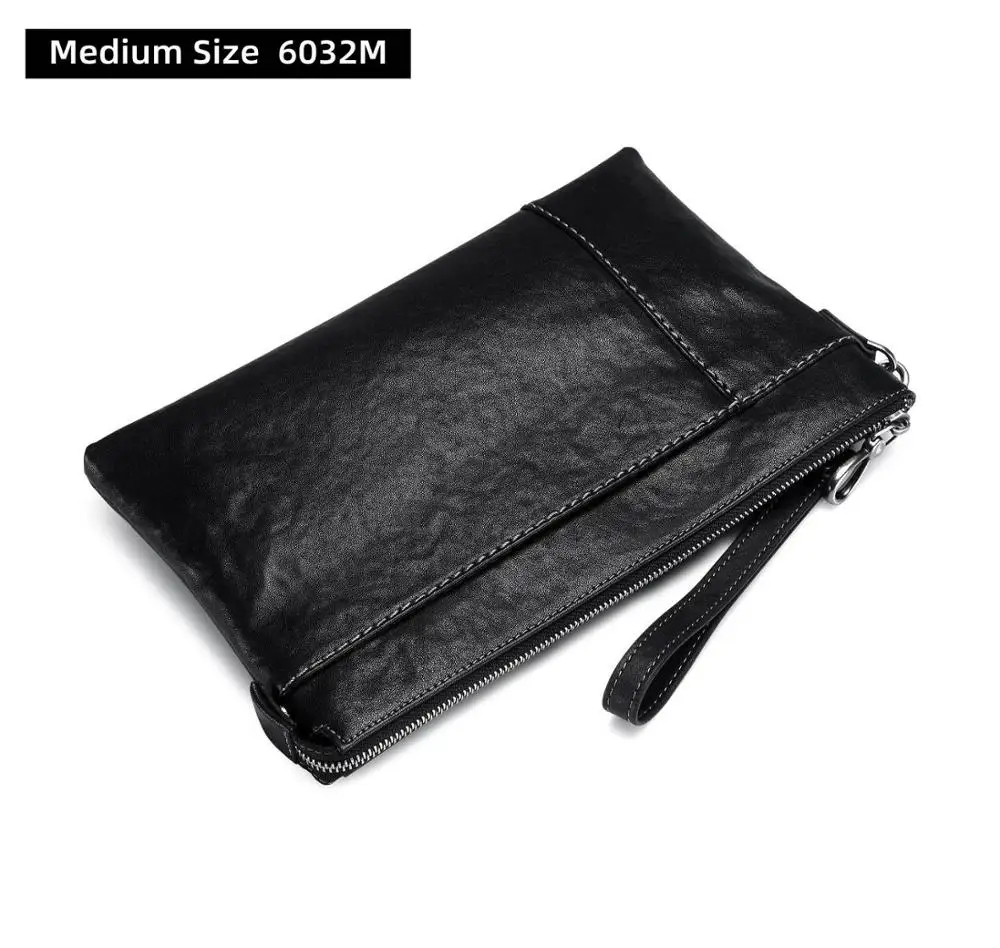 Clutch Small Мужская сумка, сумка из натуральной кожи, портфель для ноутбука s, тонкая сумка для компьютера на молнии, деловые сумки, сумка для планшета, портфель, чехол - Цвет: Clutch Small