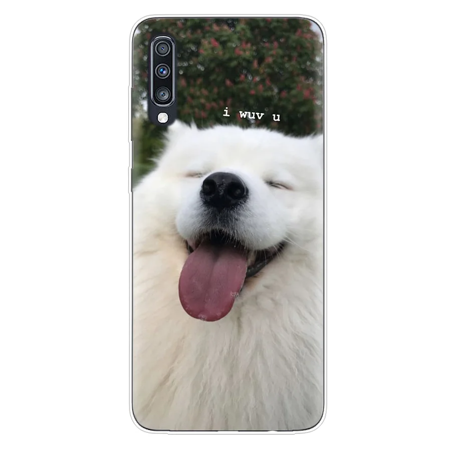 

Lovely Dog Soft Case For Samsung A70 A50 A71 A10 S10 Plus A51 S21 Ultra A20 A20E S20 FE S7 Edge S8 S9 S10E Note 20 Back Cover Fu