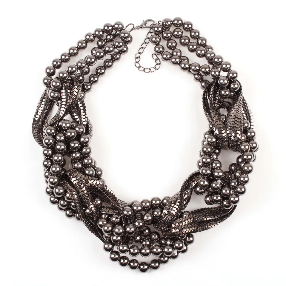 2017 Fashionable New Design Brand Statement Necklace Alloy Chain Bead Chunky Big Pendant For Women Jewelry Wholesale|pendant gift|pendant necklace