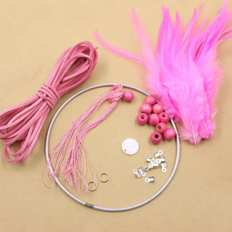 

1 * DIY Dreamcatcher Accessories Kit Fashion DIY Crochet Feather Kit Hanging Decoration Wall Ornament