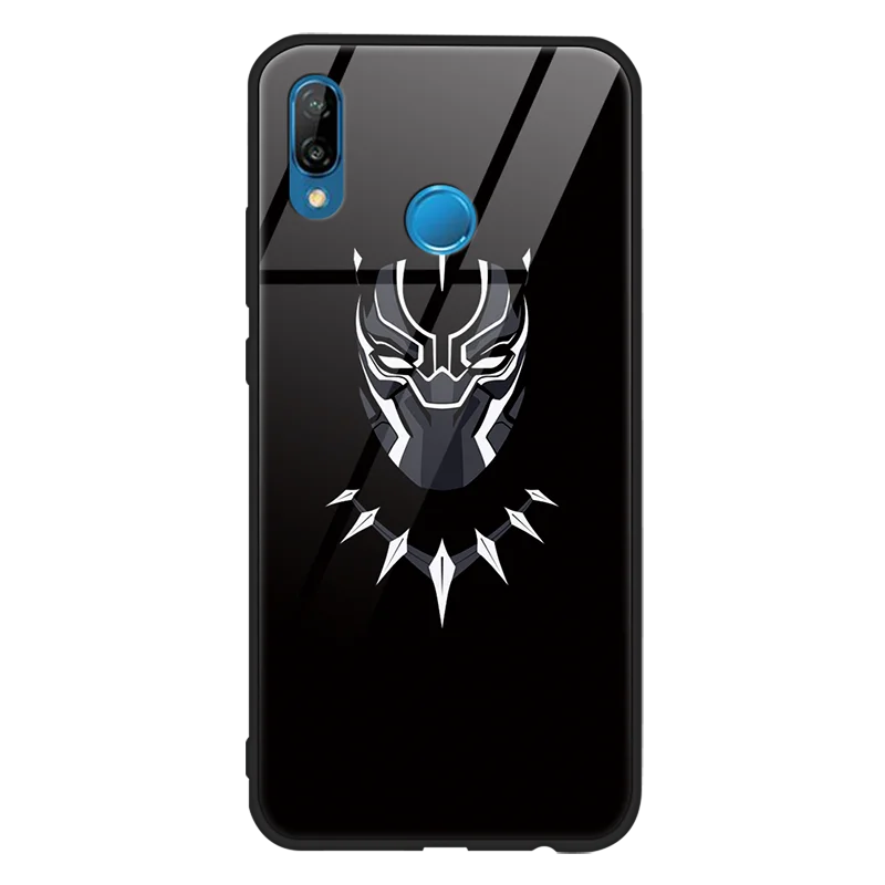 heibao Чехол из закаленного стекла с Мстителями Marvel для huawei P20 P30 mate 20 10 P10 Pro P9 P8 Plus Honor 8X9 10 Lite nova3 Coque для P Smart - Цвет: heibao