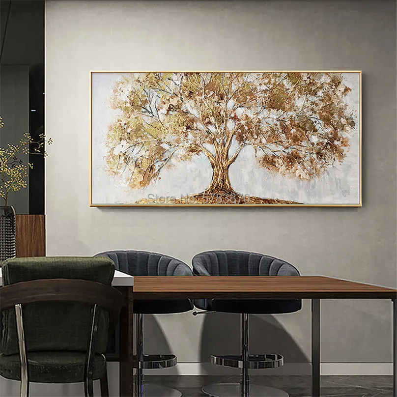 Картина маслом Счастливое дерево ручная роспись большая картина для домашнего