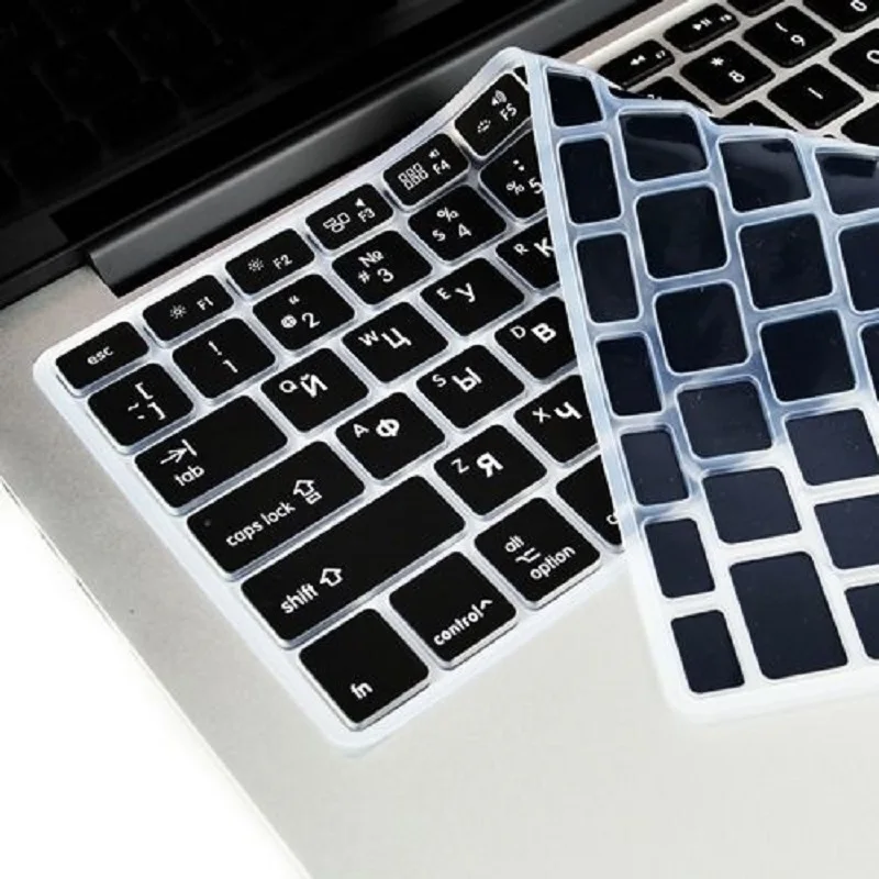Чехол с клавиатурой для Macbook Air 13, водонепроницаемый защитный чехол для клавиатуры с европейской, американской и русской раскладкой, A1466 - изображение