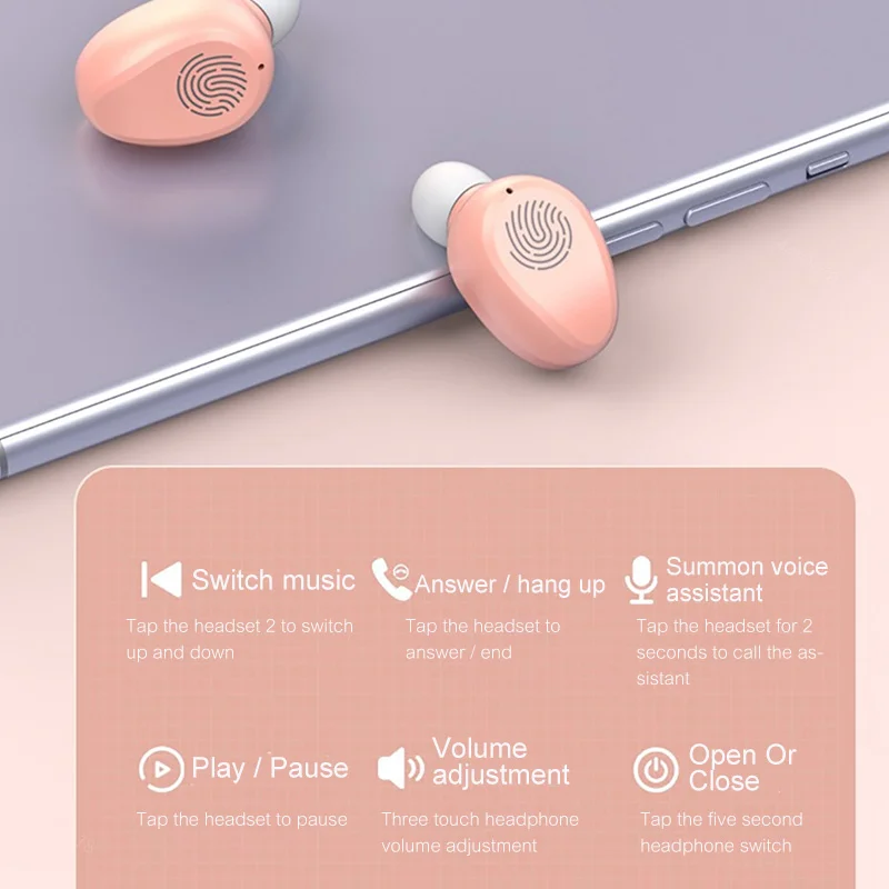 

Bluetooth Headphone Wireless Bluetooth 5.0 Earphone 2000mAh Charging Box 9D HiFi Stereo Sport Waterproof Headset With Microphone