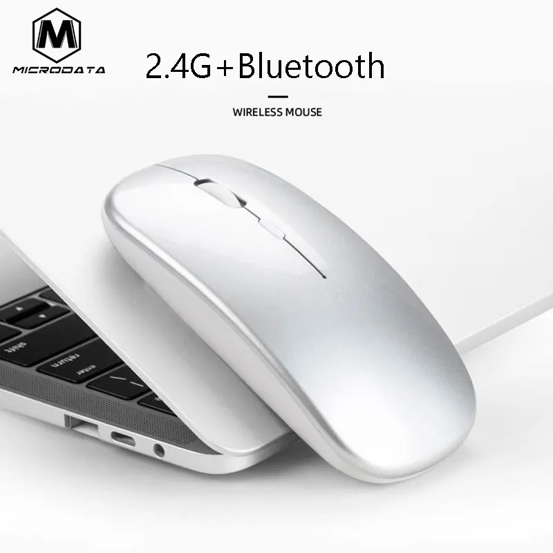 Беспроводная мышь Microdata 2 4 ГГц Bluetooth 5 0 USB бесшумная для компьютера ноутбука