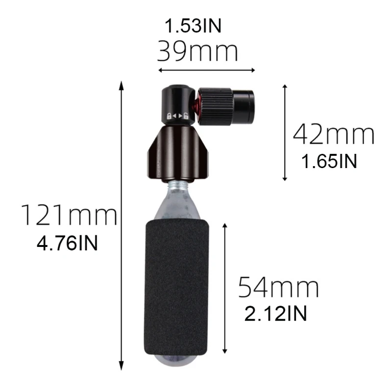 

Portable Bicycle Fast Inflating Cylinder Inflation Head Manual Transport Inflator Parts Bike Road and Mountain Bikes
