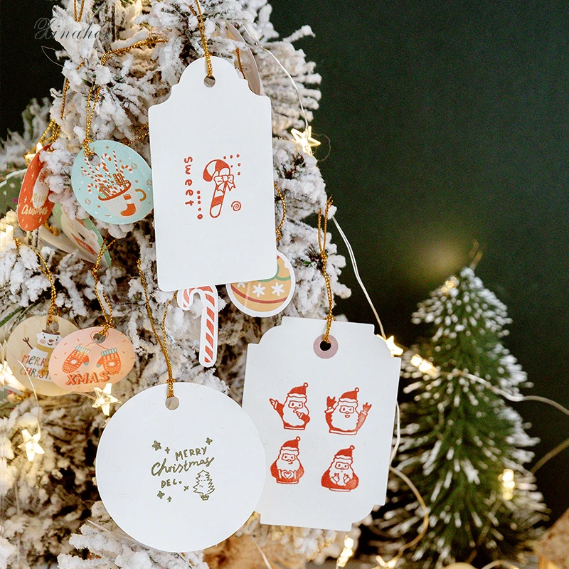 Винтажные Рождественские декоративные штампы XINAHER деревянные резиновые сделай