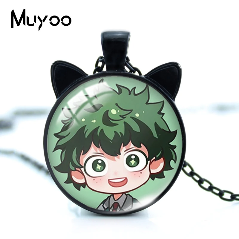 Новый аниме Yuri on Ice стеклянный кабошон кошачьи уши ожерелье Katsuki плисетский