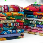 Винтажная ткань из хлопка и льна, скатерть для платья, юбки, ткань в богемном стиле с принтом слона, парчовая Ткань для шитья сделай сам