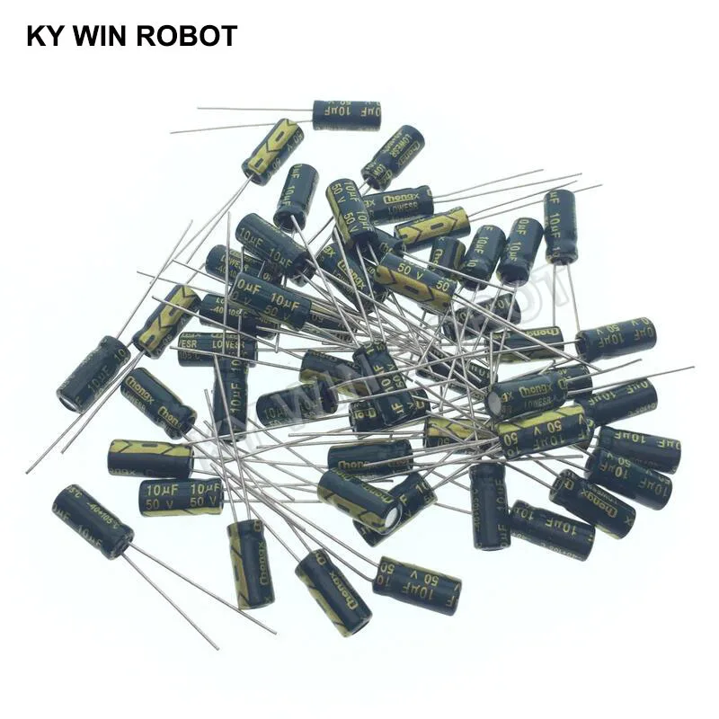 50 шт./лот 10 мкФ 50V 10mf 105C 5x11mm Алюминиевый электролитический конденсатор 50V10UF