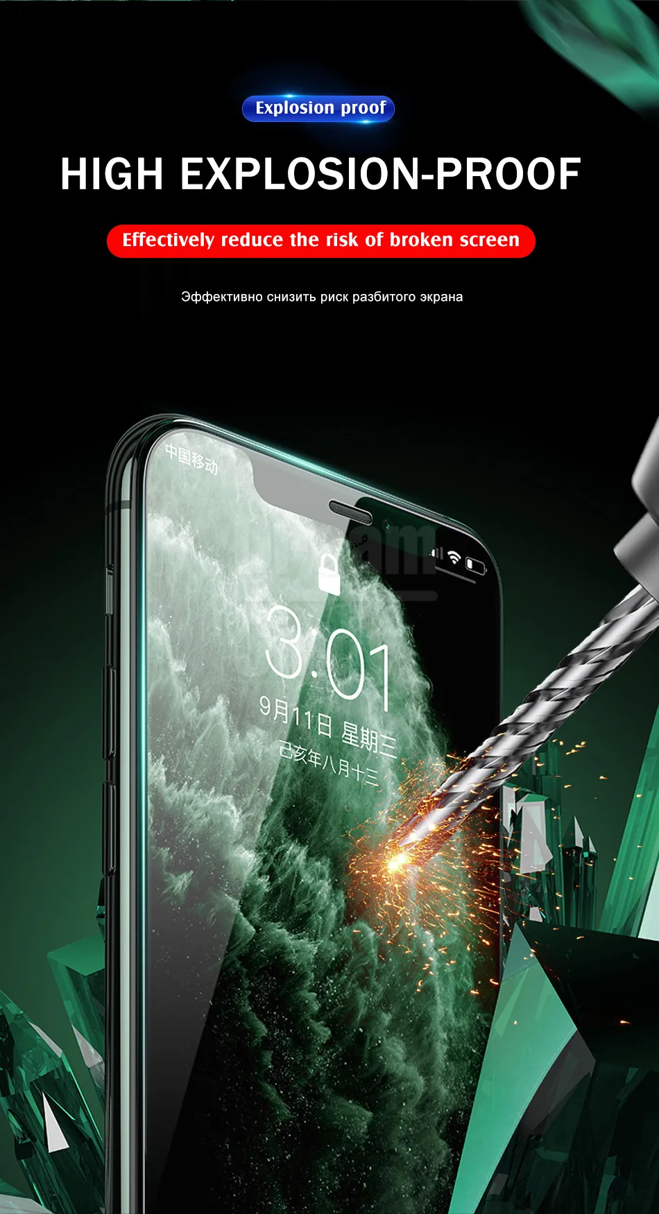 4-1 шт защитное закаленное стекло для IPhone 11 Pro Max XS XR X Защита экрана для IPhone 8 7 6 6s Plus прозрачная стеклянная пленка