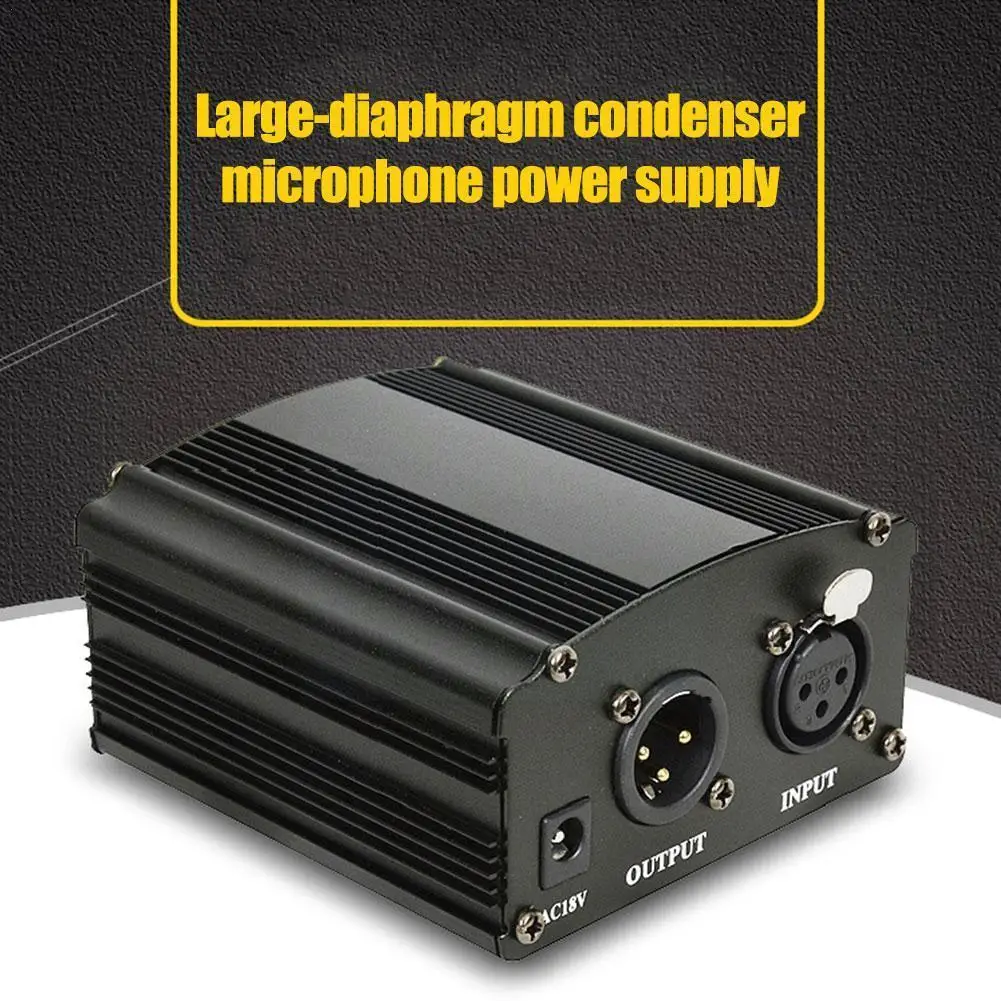 

Microphone Power Box With Adapter 48v Universal Xlr Interface Xlr Led Indicator Metal Full Input Hzm&c Housing. And Output J9s3