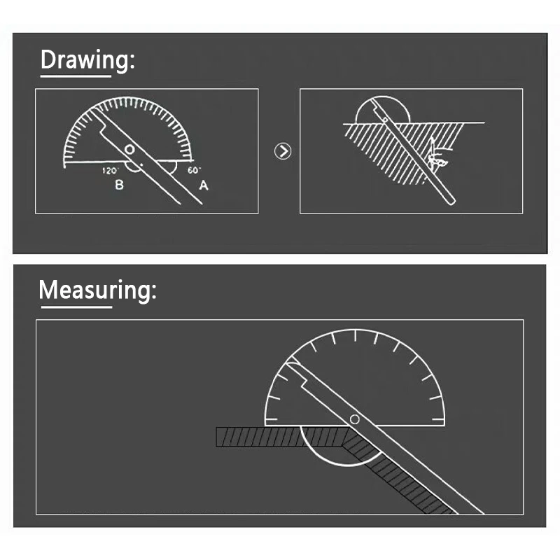 Регулируемый цифровой транспортир 10 см 180 градусов многофункциональная линейка