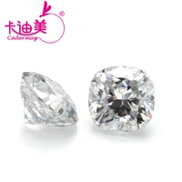 cadermay wholesale price square cushion cut moissanite gemstones for ring earrings jewelry d vvs1 1ct fancy moissanite diamond