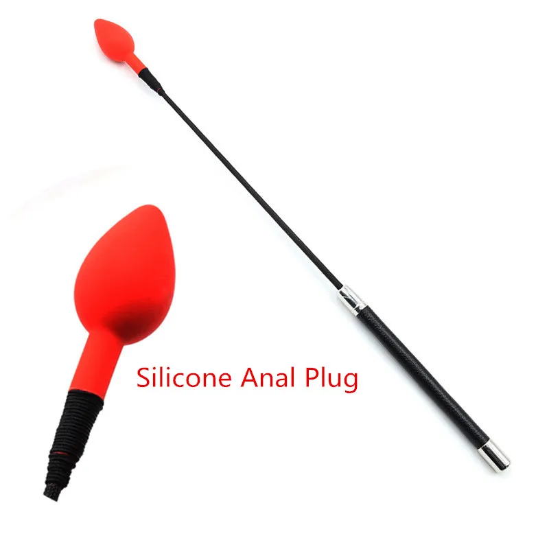 Сексуальное нижнее белье плетка для игр с пробковой анальной пробкой