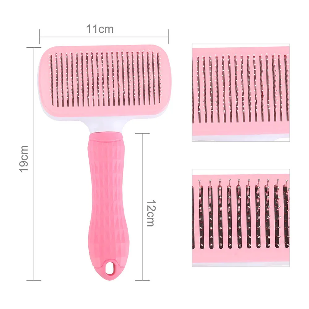 

Dog Hair Removal Comb Pet Cat Fur Brush Grooming Slicker Pet Comb for Dogs Cats Grooming Cats Hair Brush Trimmer Detachable Tool