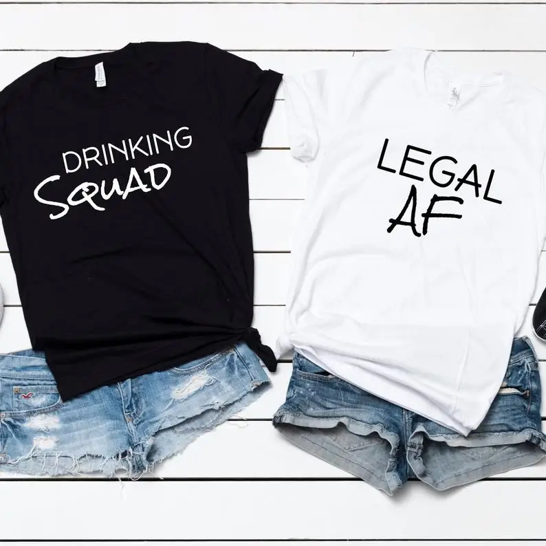 

Skuggnas Новое поступление питьевой отряд правовые AF футболка 21st на день рождения футболка на день рождения Футболка "Squad" унисекс футболка Прямая доставка