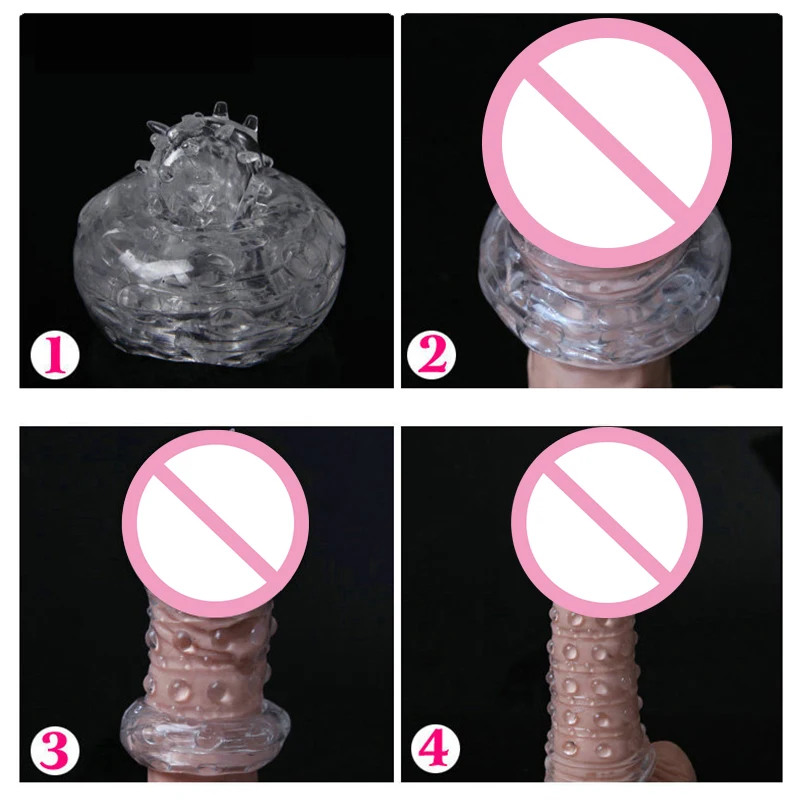 5 шт./компл пенис экстендер рукав кристаллический презерватив высокая