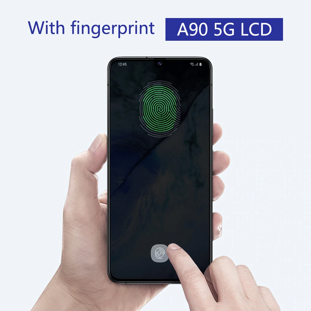 Cena Oryginał Do Samsung Galaxy A90 5G Wyświetlacz LCD Do SM-A908B, A908N, A9080 LCD Z Ekranem Dotykowym Digitizer Montaż, Z Odciskiem Palca