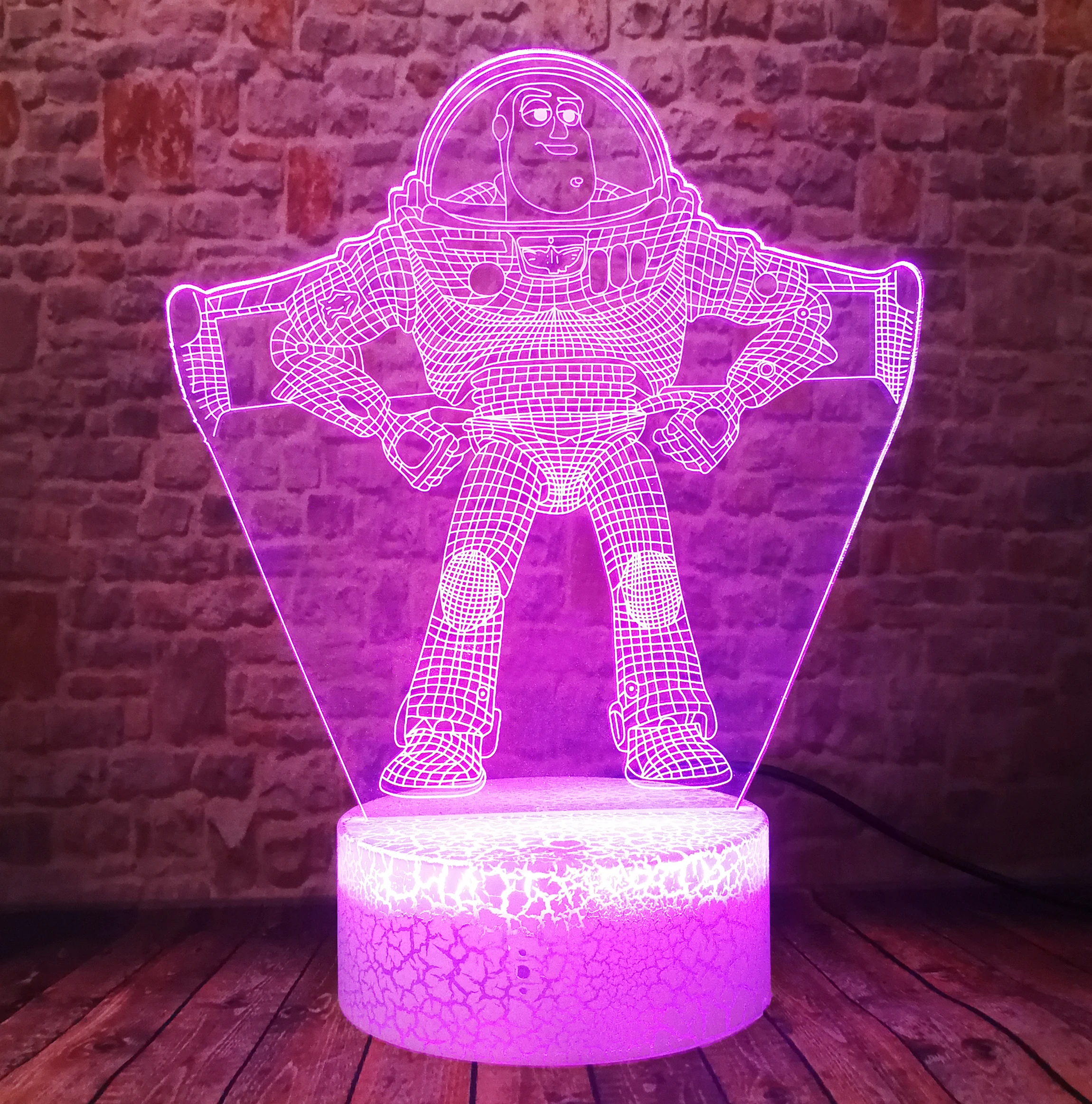 Игрушечный 3d светильник Pixar Ultimate Buzz летний светодиодный Космонавт 7 цветов фигура