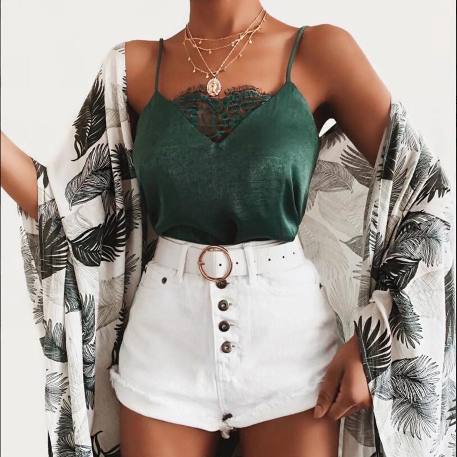 

Fashion Womens Tops Sling Lace Sexy Vest Camisole Sleeveless Solid Polyester Tank Tops camisetas tirantes mujer verano E1