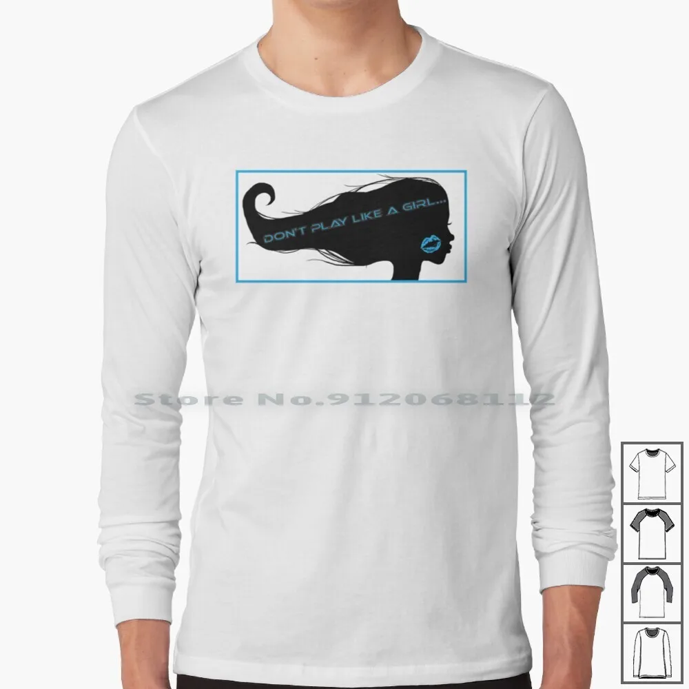 Не играйте как девочка... Футболка с длинным рукавом девочка в видеоигры Bioshock Dead