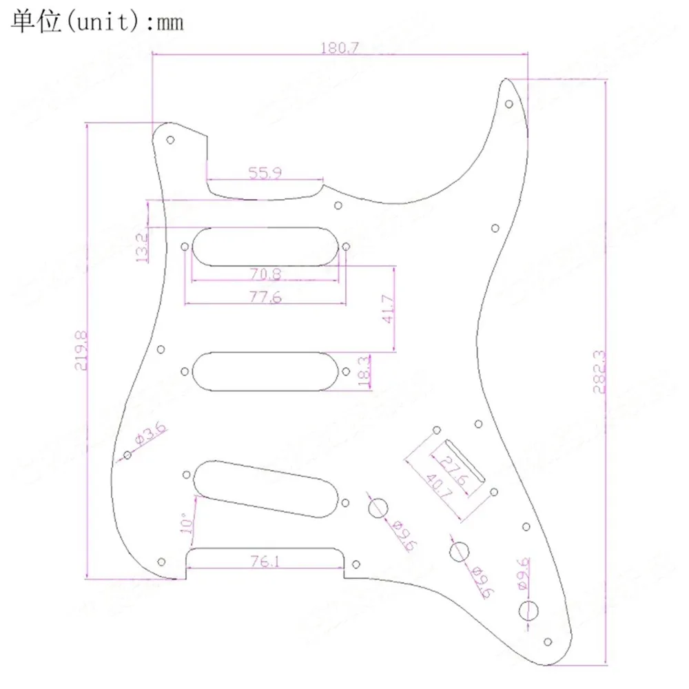 3Ply Леопард предварительно накладка SSS Пикап для старта Гитара загружено