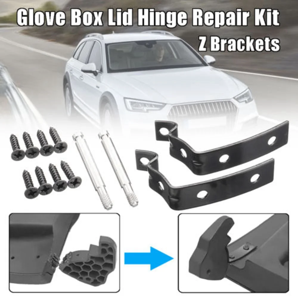 Перчаточный ящик Крышка шарнир щелкнутый ремонт черный набор кронштейн