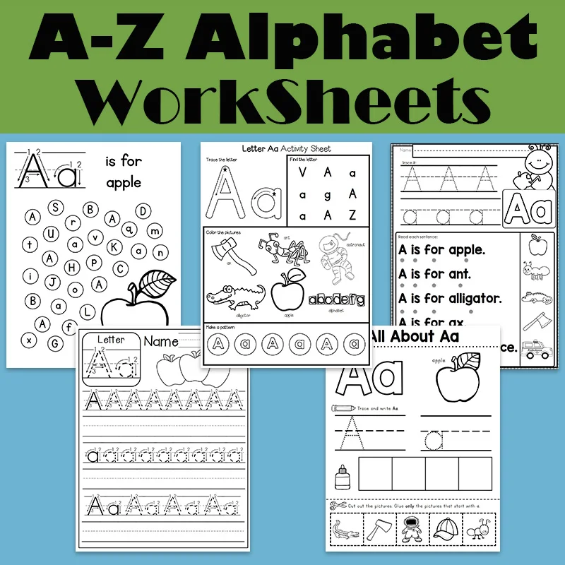 

Alphabet Worksheets 26 Letters From-A-to-Z Practice Paper Preschool English Homework Workbook coloring alphabet books for kids
