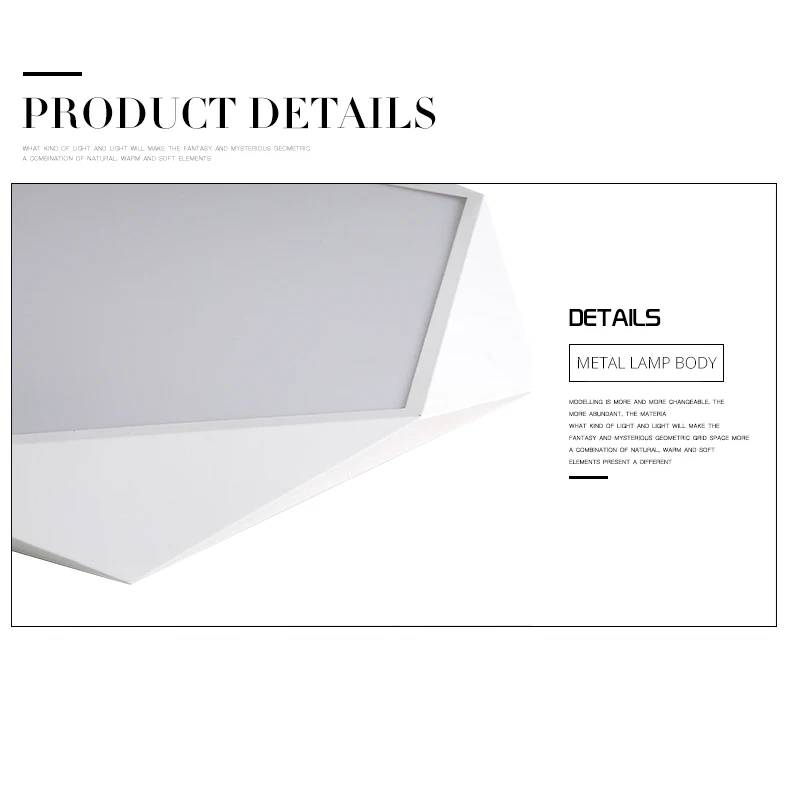 

Modern Led Ceiling Lights Luminaire For Living Room kitchen Nordic Style Remote Control Lamp 3D Pentagon Fixture Dimmable Lustre