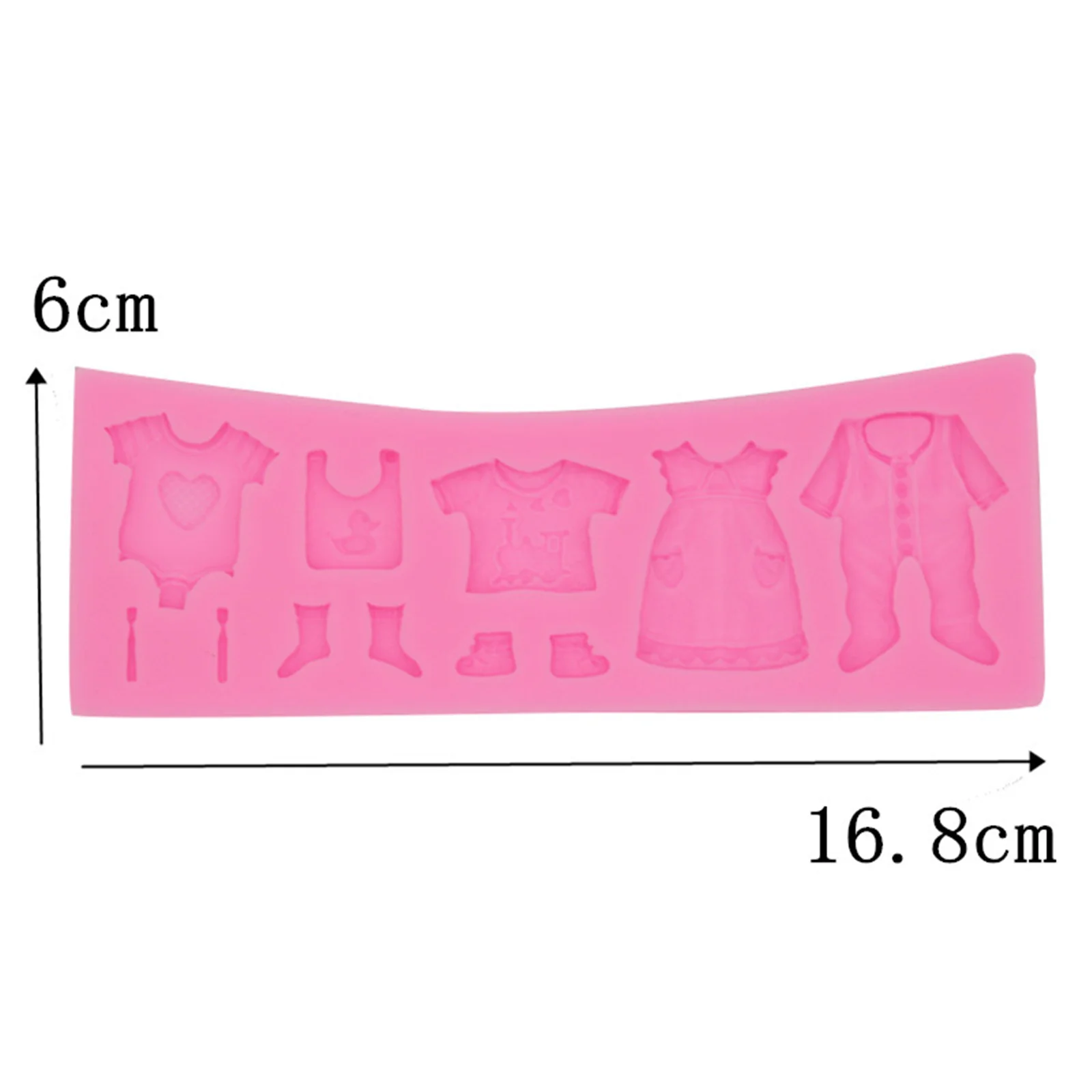 

6pcs Baby Silicone Fondant Cake Mold Birthday Party Kitchen Baking Mold,cake Decorating Mold,gummy Sugar Chocolate Candy Mold