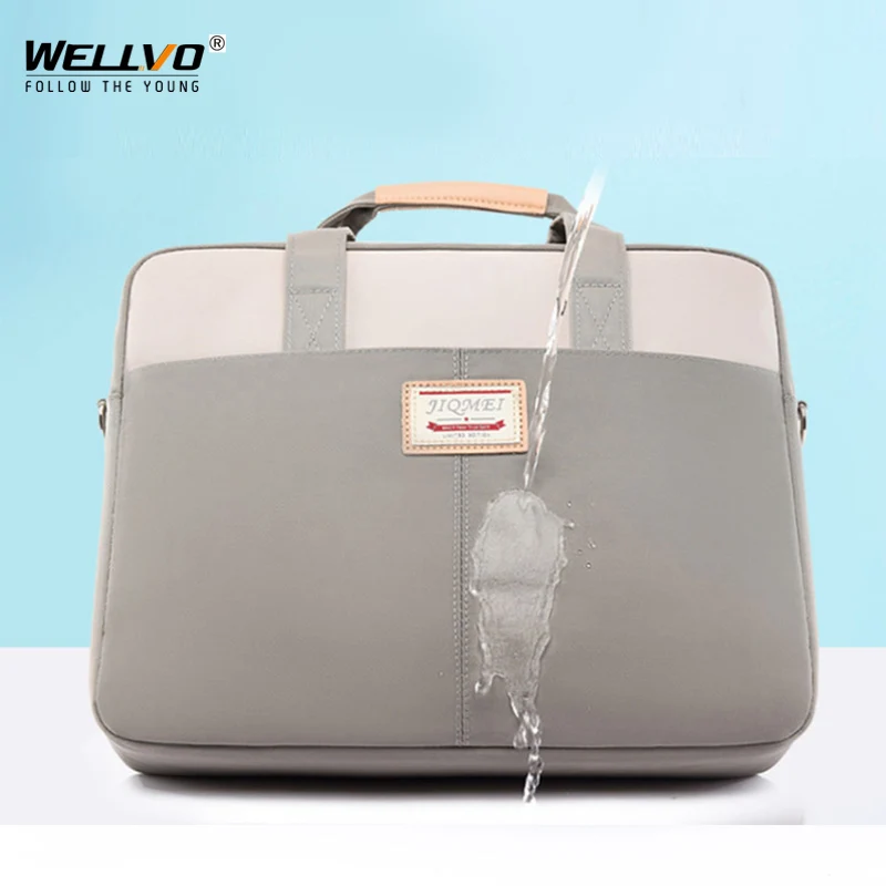 

Unisex Briefcases 14 15.6 Inch Laptop Bag Waterproof Oxford Business Handbags Solid Shoulder Bags Notebook Carrying Bags XA728Z