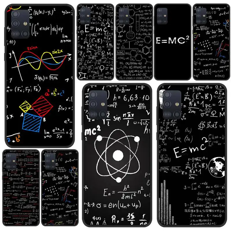 

E mc2 Formula Math Funny Science Phone Case For Samsung S21 S6 S7 Edge S8 S9 S10 S20 Ultra 5G Plus Cover Fundas Coque