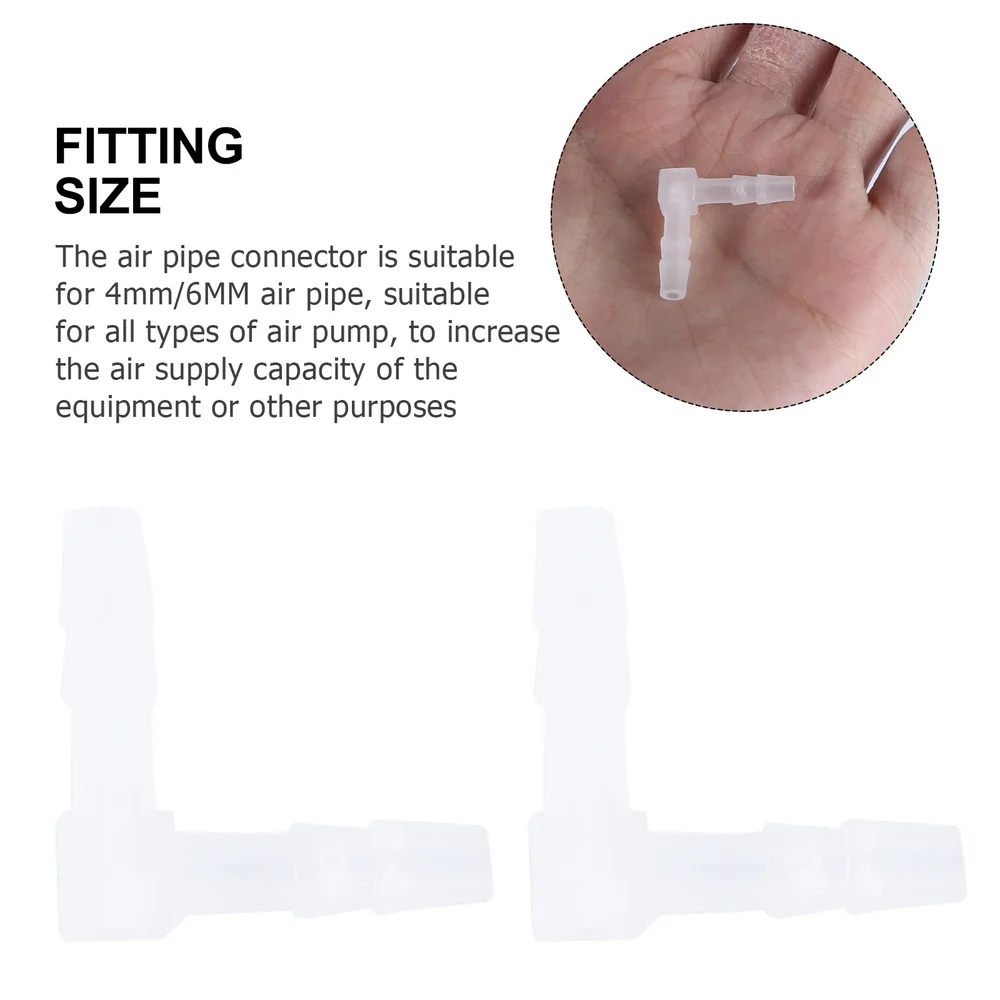 

30PCS Aquarium Oxygen Aeration Hose Accessories Aquarium Hose Connector (White)