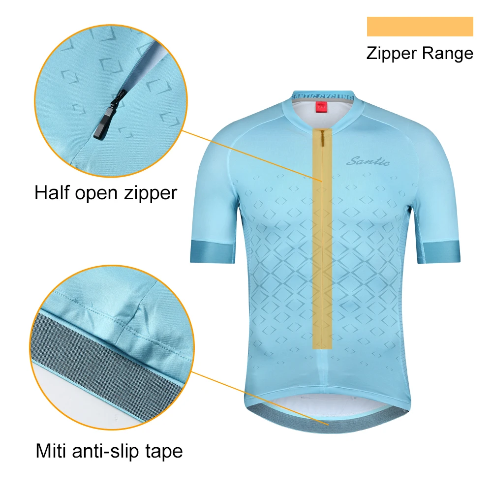 Santic 2019 Новая мужская велосипедная Джерси с коротким рукавом гоночная футболка