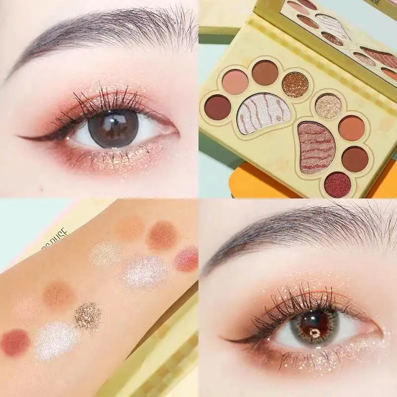 

Shiny Glitter Metallic 10 Color Eyeshadow Palette Shimmer Matte Nude Pigmented Eyeshadow Palette Cosmetic Makeup Palette