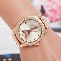 new luxury womens watches fashion quartz watch digital alloy dial stainless steel strap casual clocks gift female wrist clock