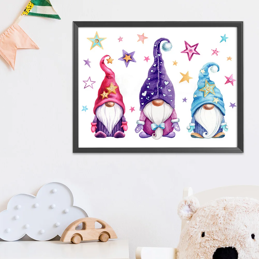 11CT Гоблин гном узор штампом Набор для вышивания крестиком хлопчатобумажная нить