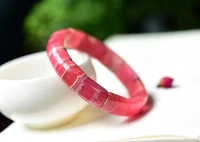 natural red rose rhodochrosite gemstone rectangle beads women bracelet 16127mm healing bangle lady aaaaa