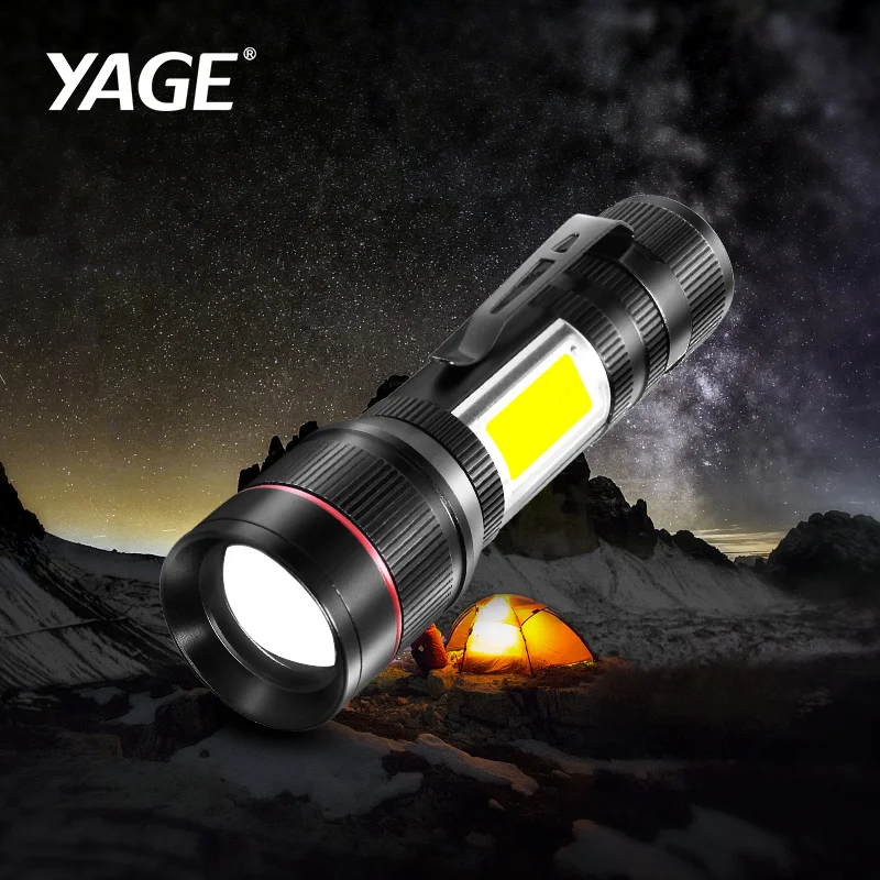 

Портативный Многофункциональный тактический фонасветильник YAGE T6, масштабируемый светодиодный фонасветильник для COB, перезаряжаемый аккум...