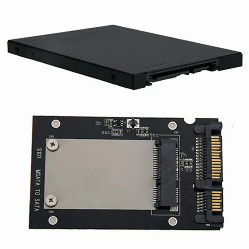 

Msata To SATA Adapter Card Universal 2.5 Inch Standard Converter Adapter Card Aluminum Alloy SSD Adapter Box