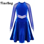 Детское платье для латиноамериканских танцев с длинным рукавом