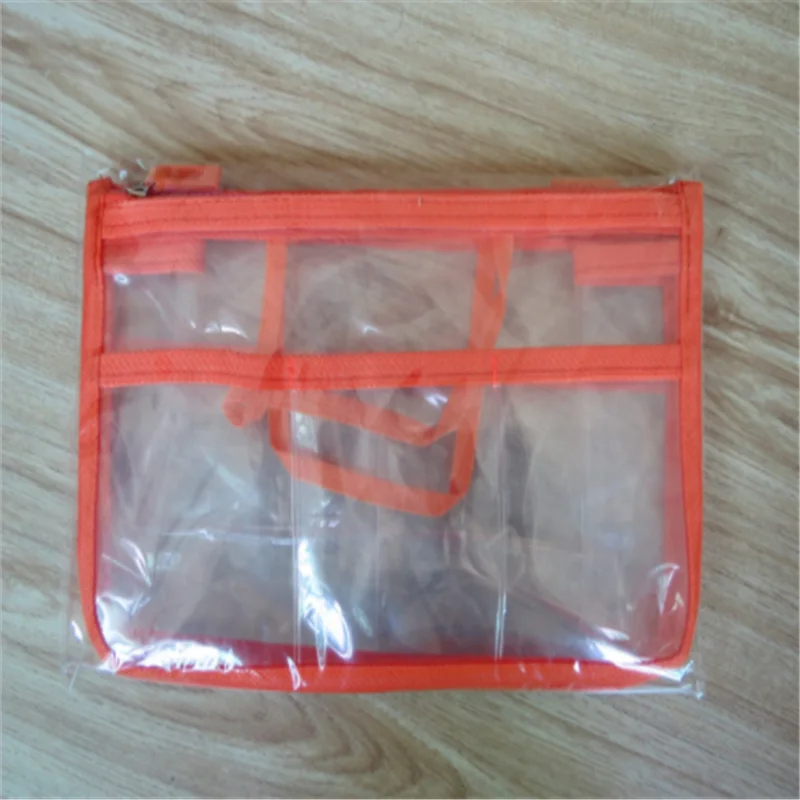 

Transparent Portable Storage Bag Wash Bag Double Zipper Multifunctional Storage Bag for Home Business Trip