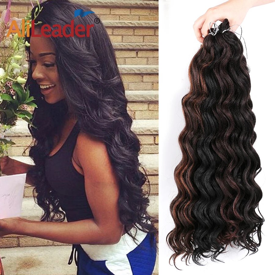 Synthetic 20Inch Freetress Water Wave Canecalon Hair Crochet Hair Extensions Water Wave Synthetic Hair Water Wave Braiding Hair