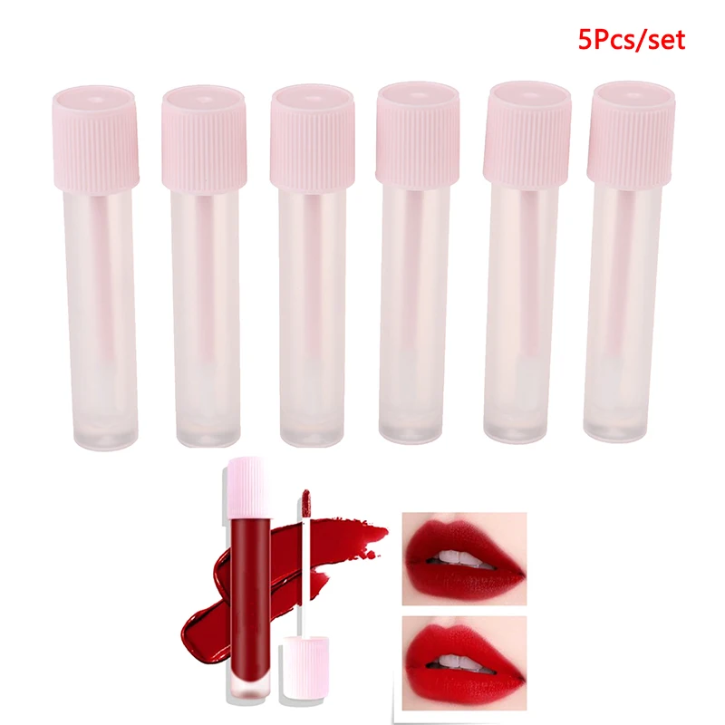 

4.5ml 5Pcs Small Blood Vessel Empty Lip Gloss Tube Container Lipstick Bottle Lip Gloss + Stopper